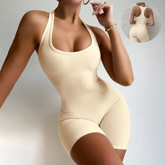 Cute Short Sleeveless 1 piece bodysuit romper